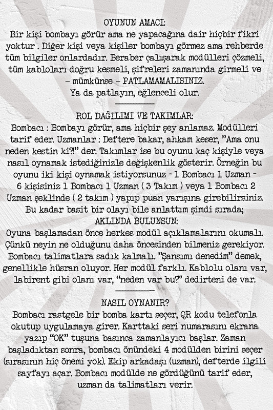 Bomba X oyun kartları – patlamadan cevap ver, zamanı iyi kullan