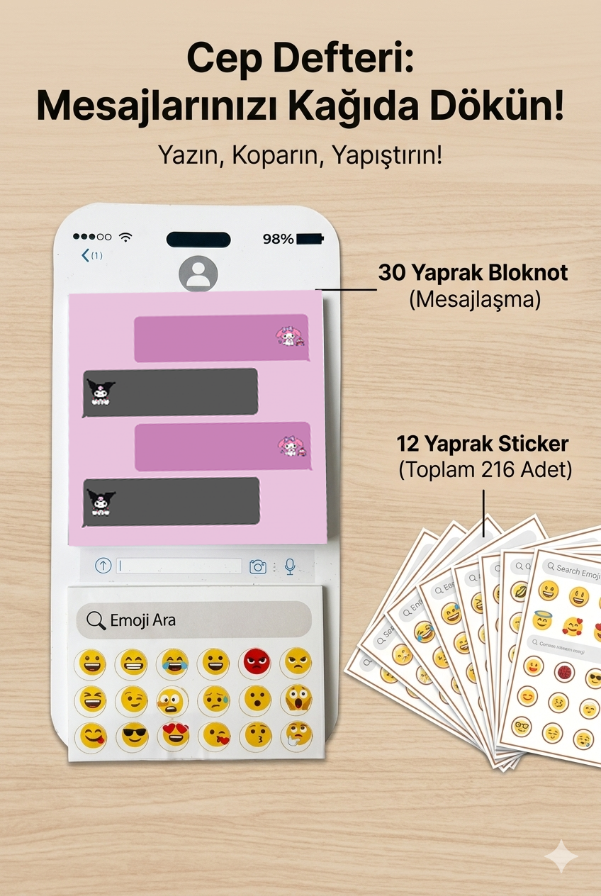 Cep Defteri Kız Paketi – Kuromi ve Hello Kitty Temalı 2'li Set