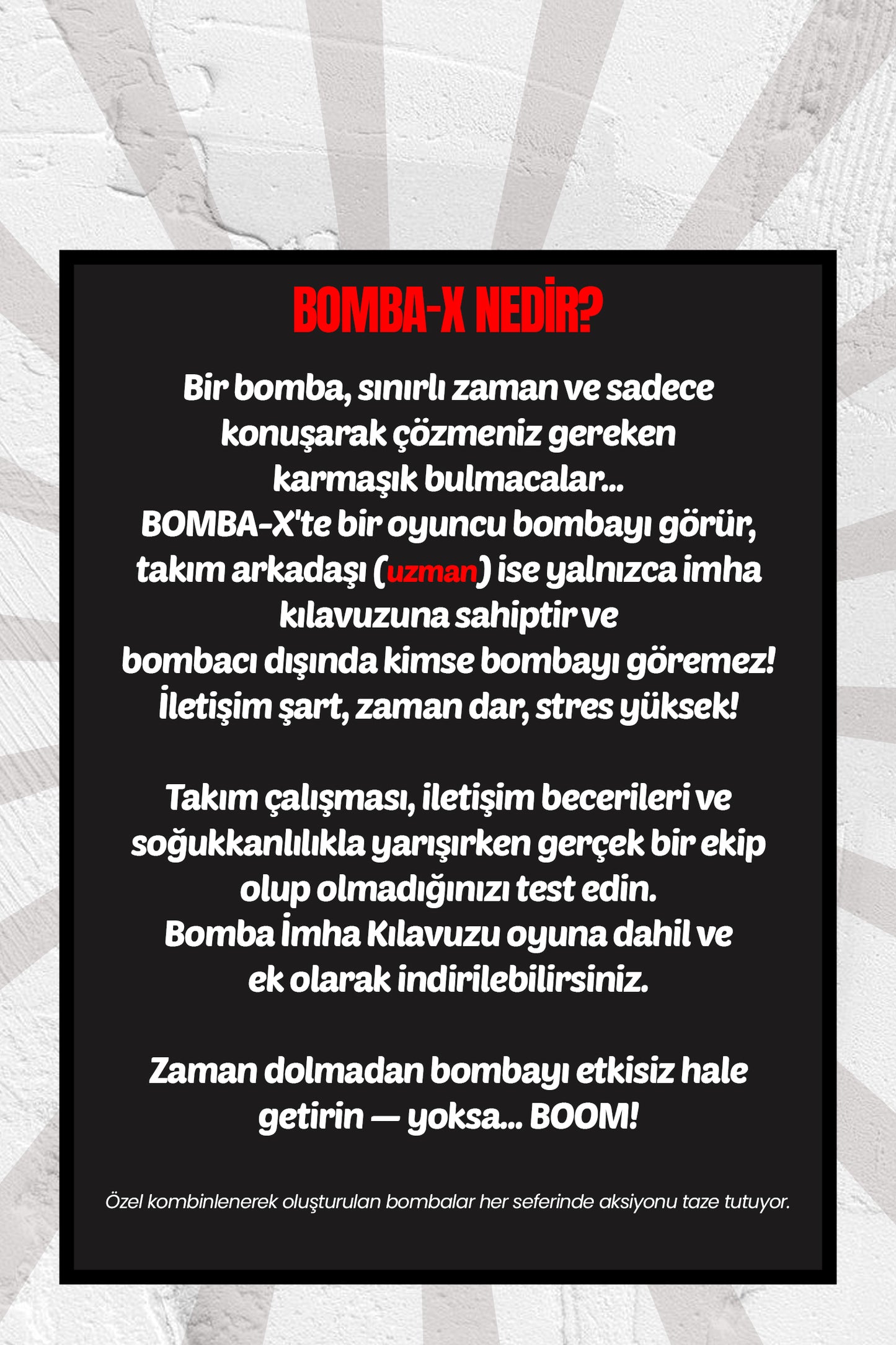 Bomba X kutu tasarımı – renkli ve enerjik bomba temalı ambalaj